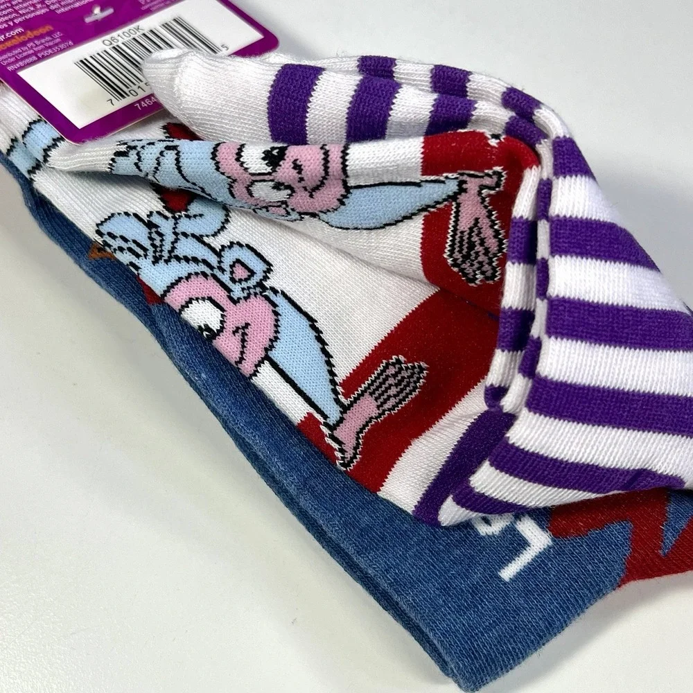 Nickelodeon Dora The Explorer & Boots Calf Socks Girl 6-8 Blue Maroon Pair/2 NWT